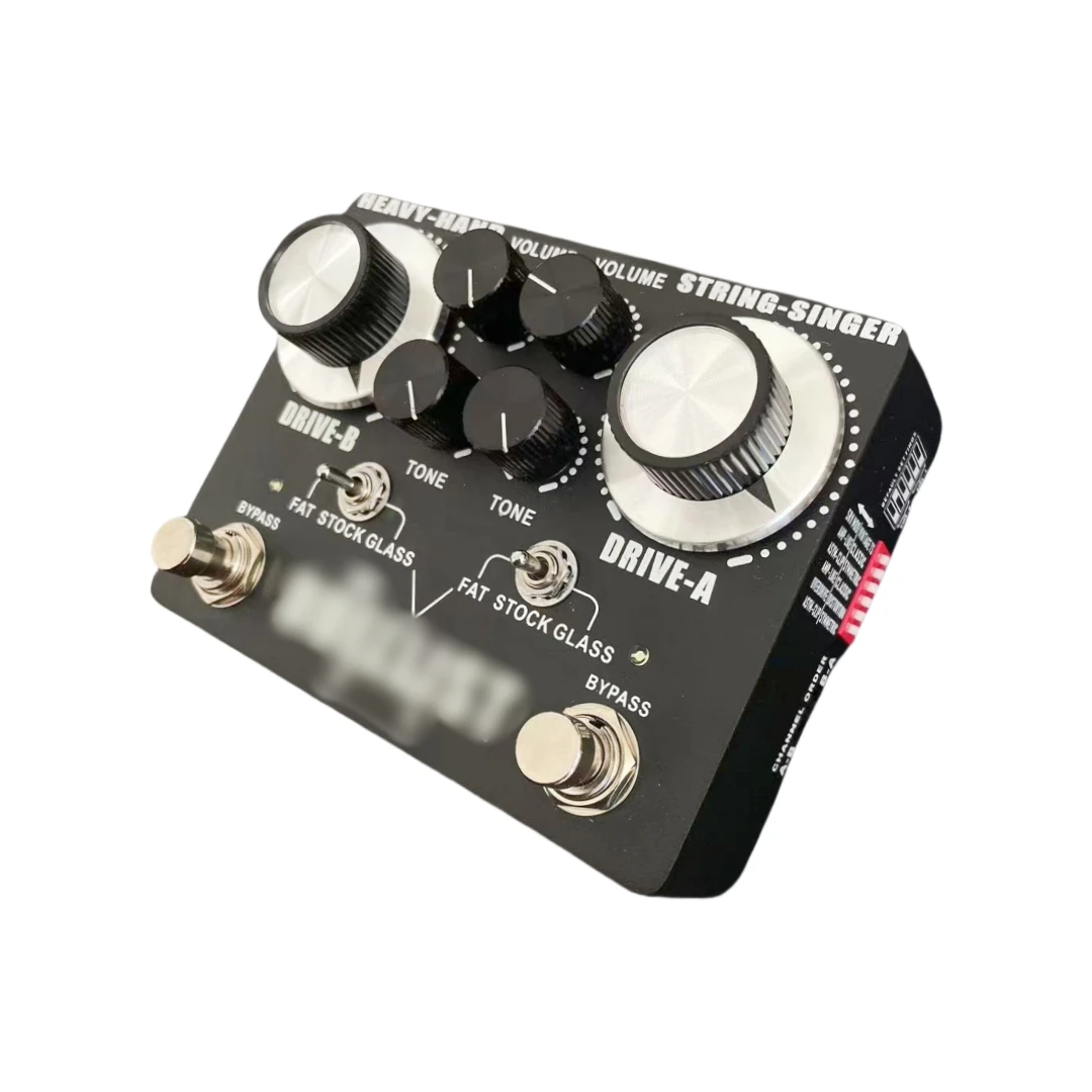 LYR-Pedal Ly Rock King Tone Duellist Generation 2, schwarzes klassisches Gitarrenpedal mit Geschwindigkeits- und Verzerrung und Dual-Effekt, True Bypass