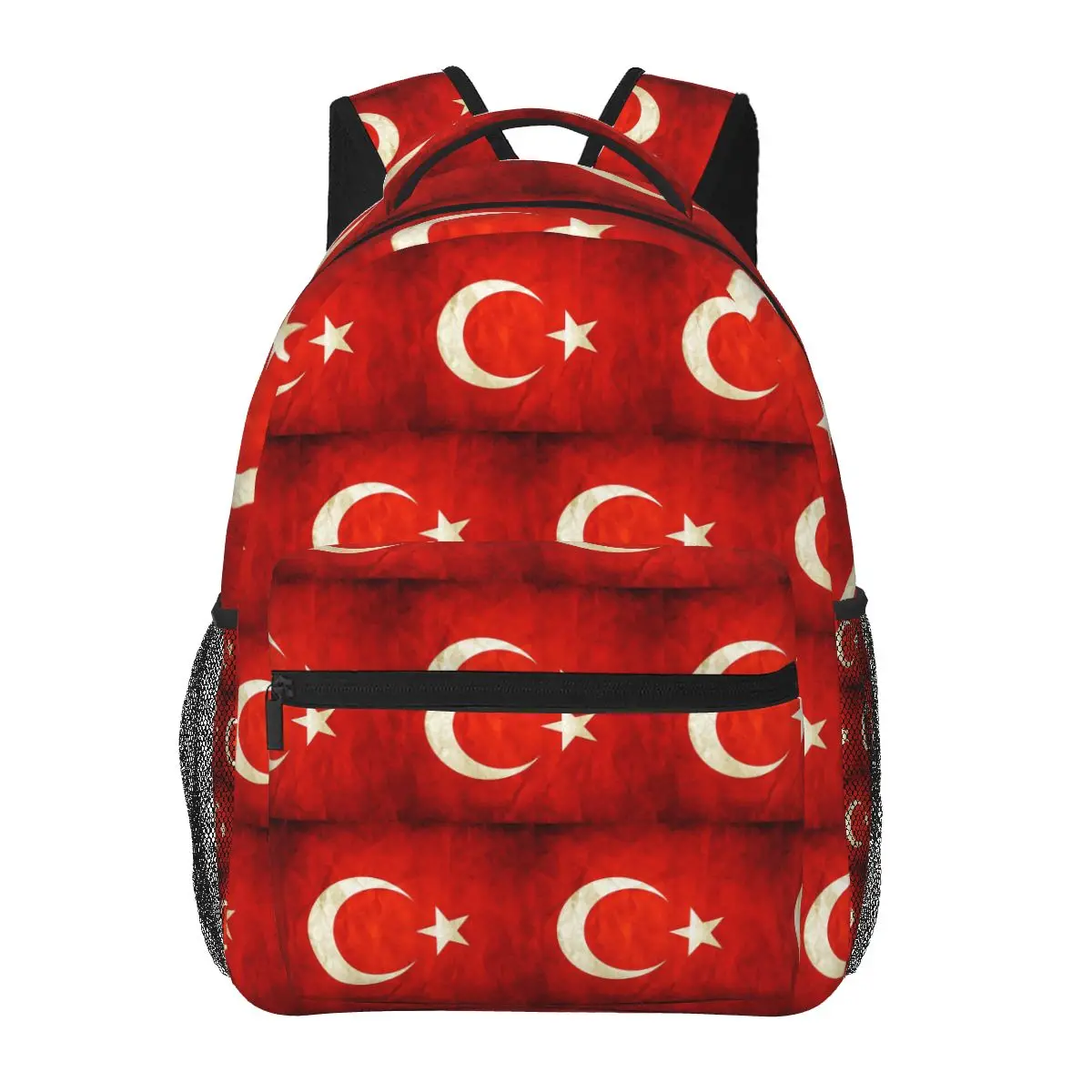 

The Republic Of Turkey Flag Student Backpack School Bag Hiking Travel Daypack for Boys Girls Fashion Bookbag Shoulder Bags