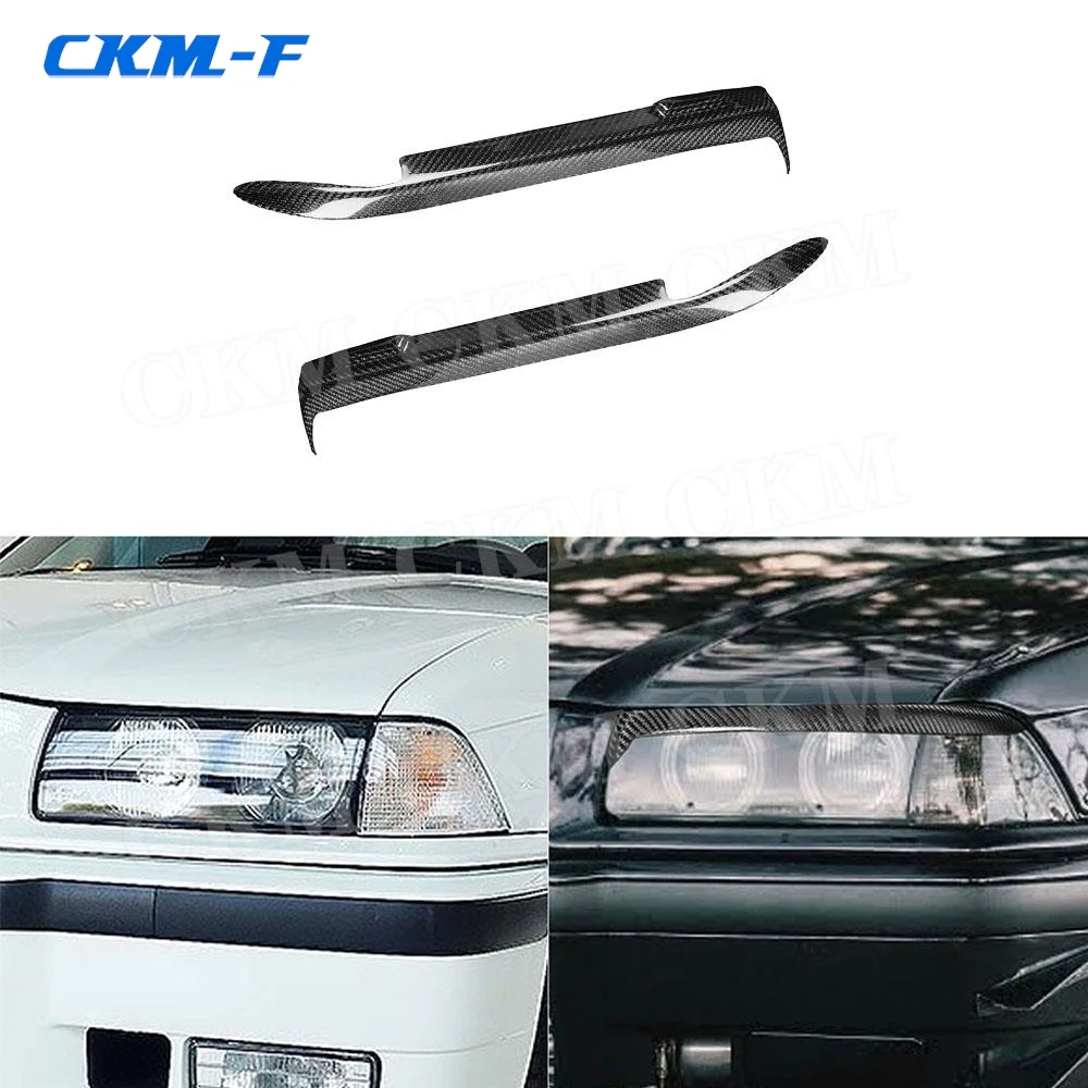 

Car Headlights Eyebrow Eyelids Cover Carbon Fiber Sticker Bodykit Accessories for BMW E36 1992 1993 1994 1995 1996 1997 1998