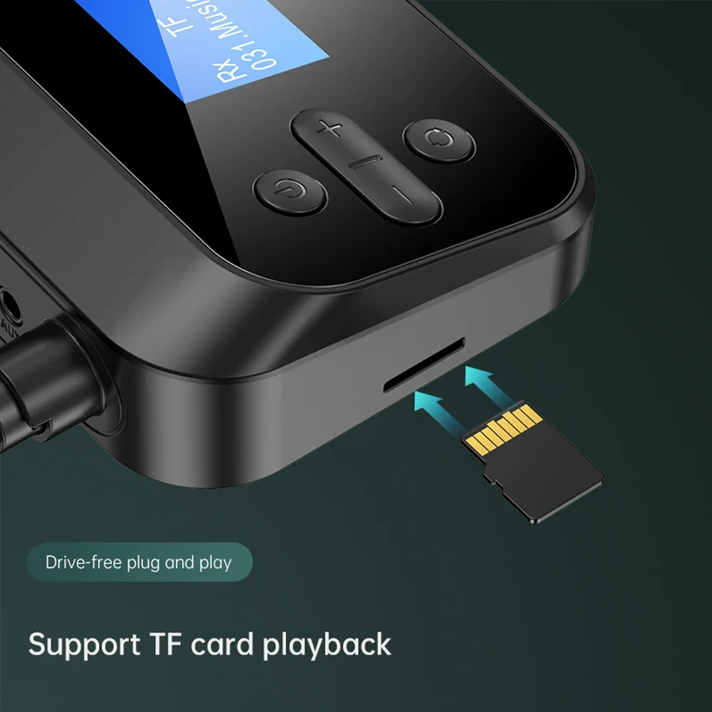 Receptor y transmisor de Audio Bluetooth, adaptador inalámbrico estéreo Coaxial óptico AUX de 3,5mm, convertidor DAC para TV, PC, Kit de auriculares para coche
