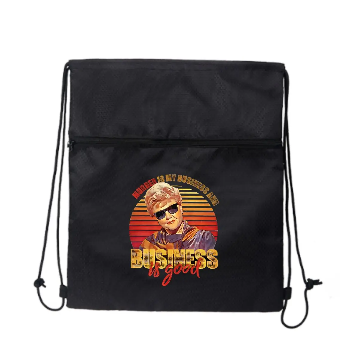 

Вбивство — мой бизнес и бизнес — хорошая графическая сумка для занятий спортом на открытом воздухе в тренажерном зале на шнурке, толстая веревка, баскетбол, футбол, большая вместимость