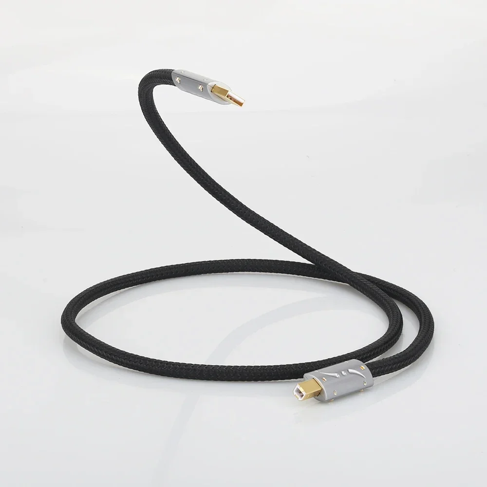 Viborg UC01 HI-End Silver Plated OFC USB Audio Cable Audiophile USB AB A-B DAC Gold plating DAC Decoder Printer Data cable