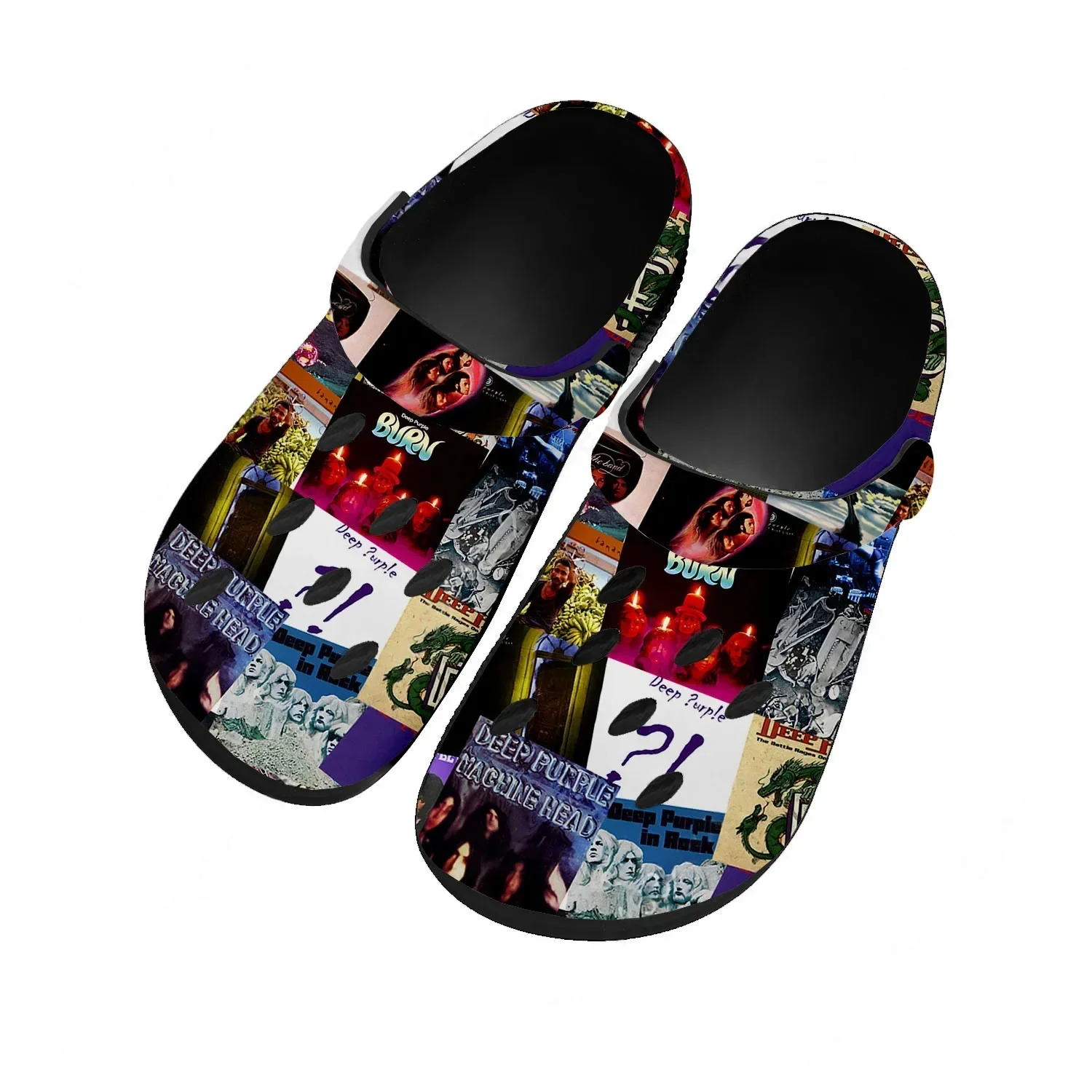 

Водные сабо Deep Purple для мужчин, женщин и подростков: удобные, модные, для дома и сада, с индивидуальным дизайном, дышащие, с отверстиями, пляжные тапочки