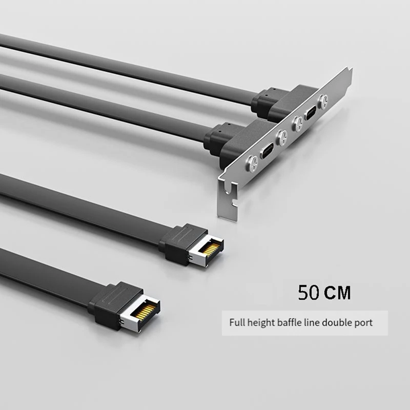 USB3.1 Baffle Cable 19PIN/TYPE-E To TYPE-C Front C Mother Chassis PCI Bit 10Gbps Short Flat Cable A