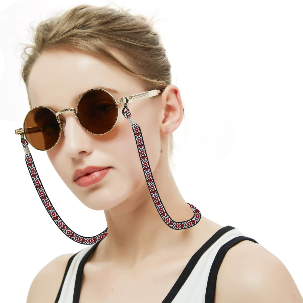 1pc Boho Glasses Strap Holder Anti Slip Glasses Cord Rope Adjustable Sunglasses Chain Lanyard Eyewear Retainer for Women Men