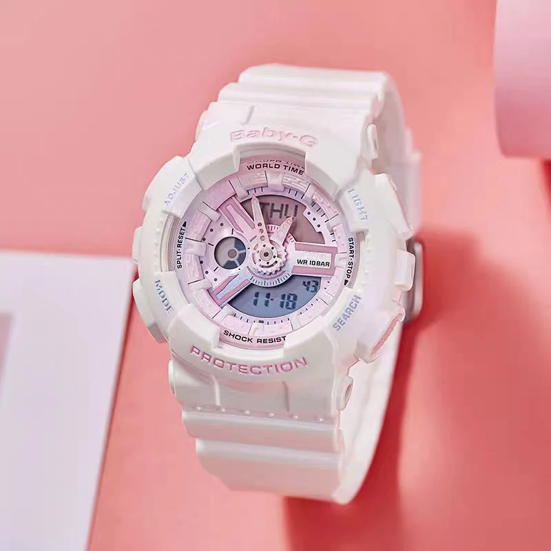 BABY-G BA-110 Serie Frau Uhr bunte Sternen himmel Aurora Einhorn Armbanduhr wasserdicht stoßfest Sport Geschenk Damen uhr