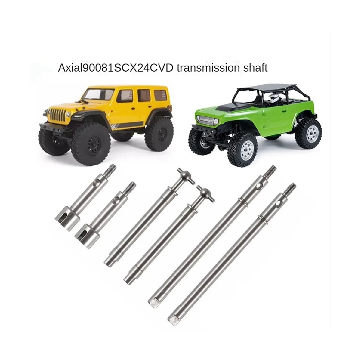 For Axial Scx24 90081 Model Car Front and Rear Steering Transmission Shaft CVD Dog Bone Cup Axle Rear Transmission Shaft