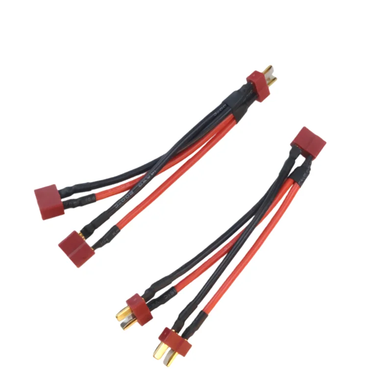 1pcs T Plug Parallelle Batterij Connector Kabel T-Plug Y Draad 14AWG 10CM Siliconen Kabel voor RC Lipo DIY Quadcopte Vaste Vleugel Model