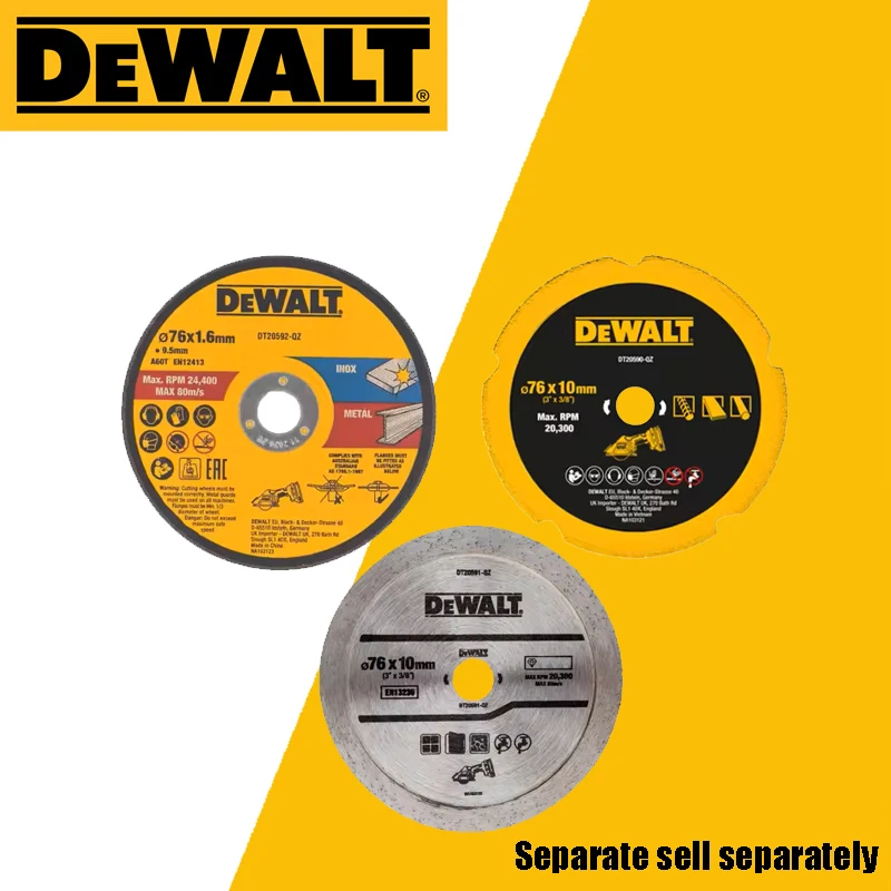 DEWALT DT20590/DT20591/DT20592 Separate Sell Separately76MM High Hardness Blade For DCS438 Power Tool Accessories