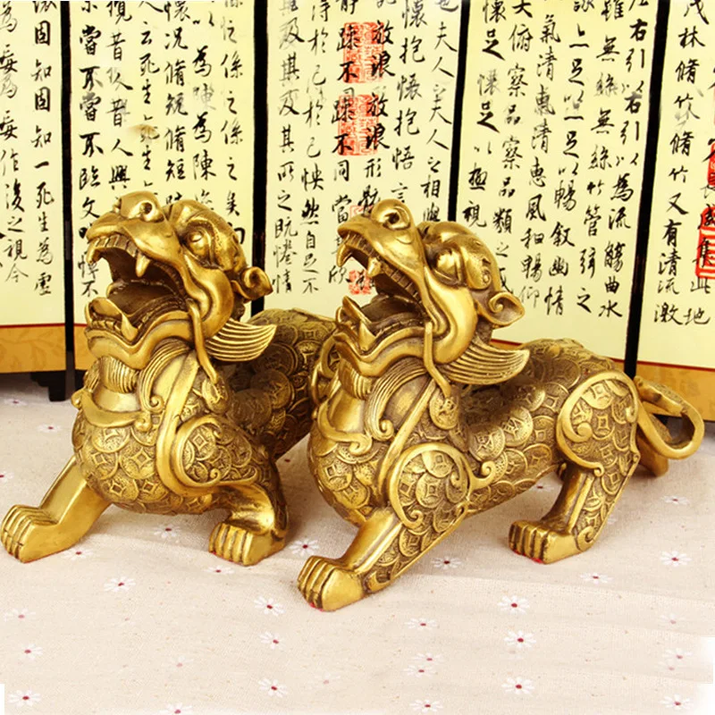 Wholesale Brass Money Jewelry Pi Xiu Copper Ware Decoration Home Office Opening Gift