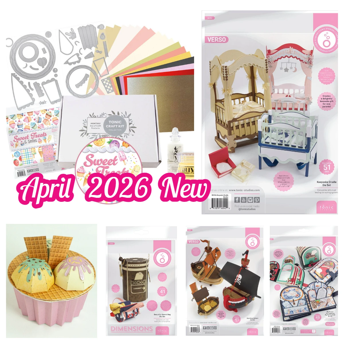 

Keepsake Cradle - Showcase Die Set Beautiful Barrel Bag Gift Box Dies for DIY Scrapbooking Greeting Card Handmade April 2026 New