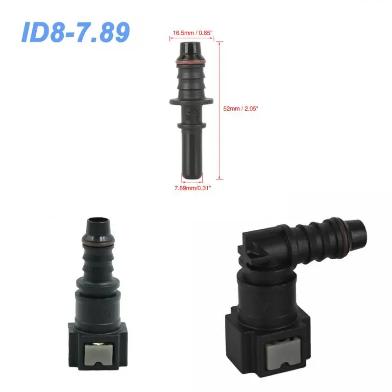 Car Fuel Line Coupler Hose Quick Connect ID8 7.89 9.89 11.8 Rubber Nylon Oil Line Pipe Adapter Disconnect Release Hose Connector