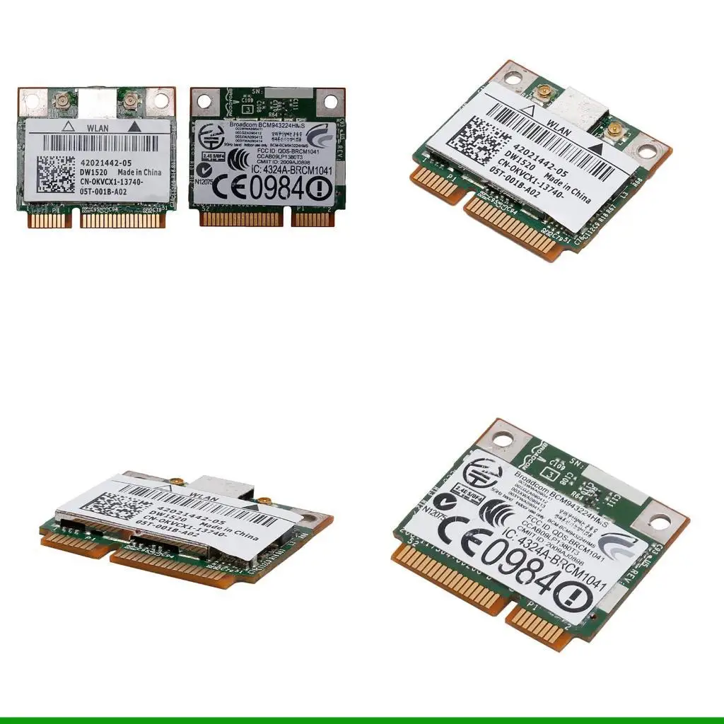 

U55C BCM943224HMS DW1520 Двухдиапазонная беспроводная карта AGN Half MINI PCI-E WIFI для