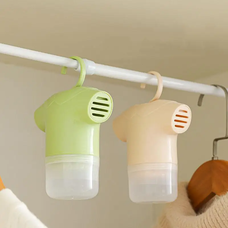 T-shirt Shape Reusable Wardrobe Dehumidification Box Anti-Mold Moisture-proof Dehumidifier Pack Hang With Water Collector & Hook