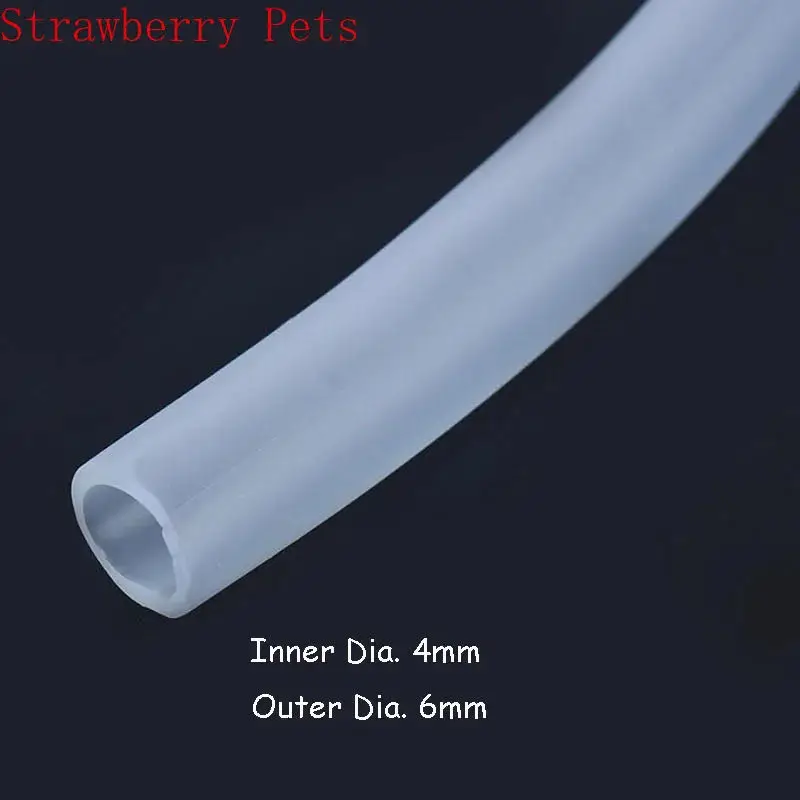 Silicone Aquarium Oxygen Pump Hose, Air Bubble Stone, Fish Tank, Pond Pump Tube, Food Grade Material, 4*6mm, 1m, 3M, 5m, 10m