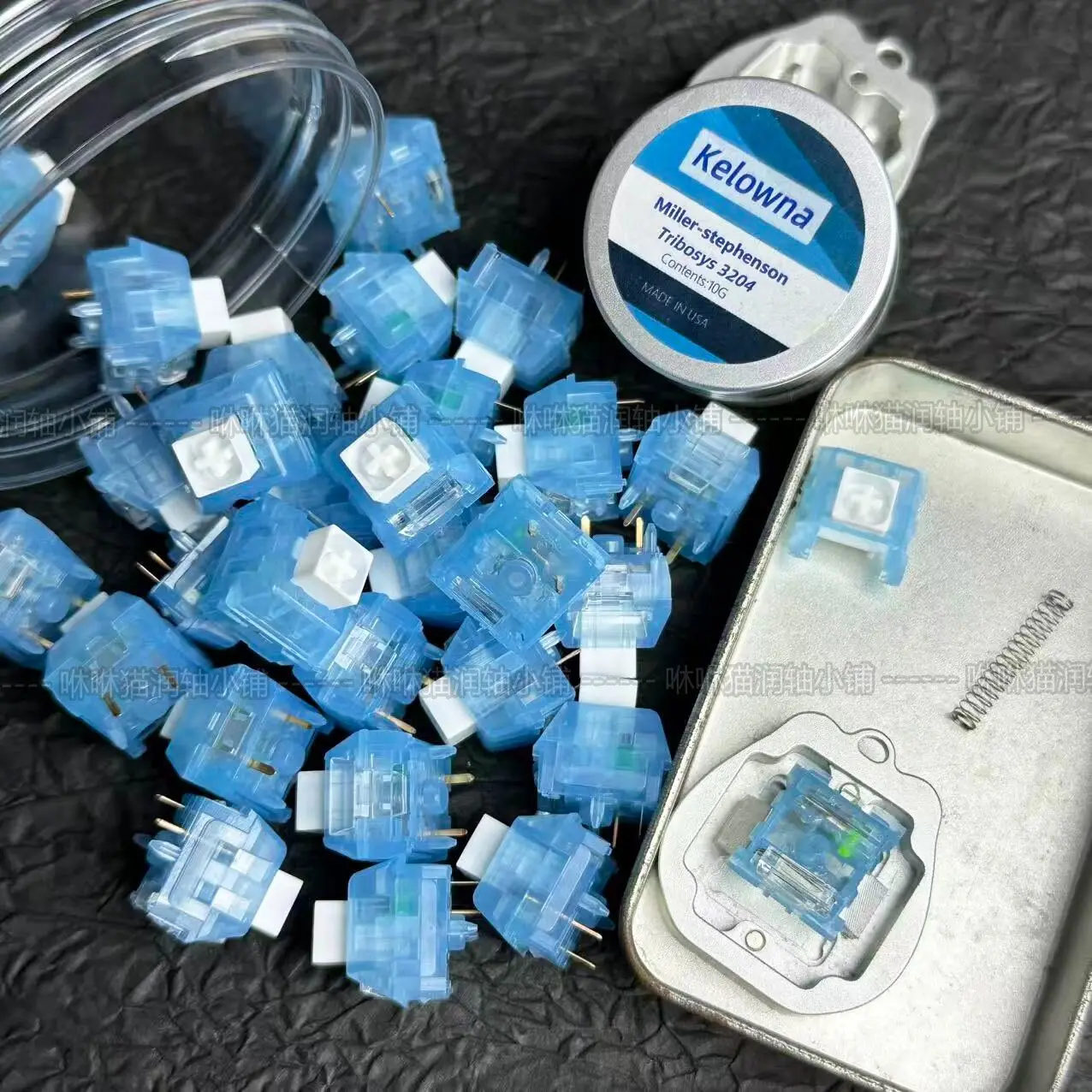 Custom Deep Hand-Finished Arctic Fox Themed Switch, Thick Polished Frosted Snow Fox Mechanical Keyboard Upgrade Gift