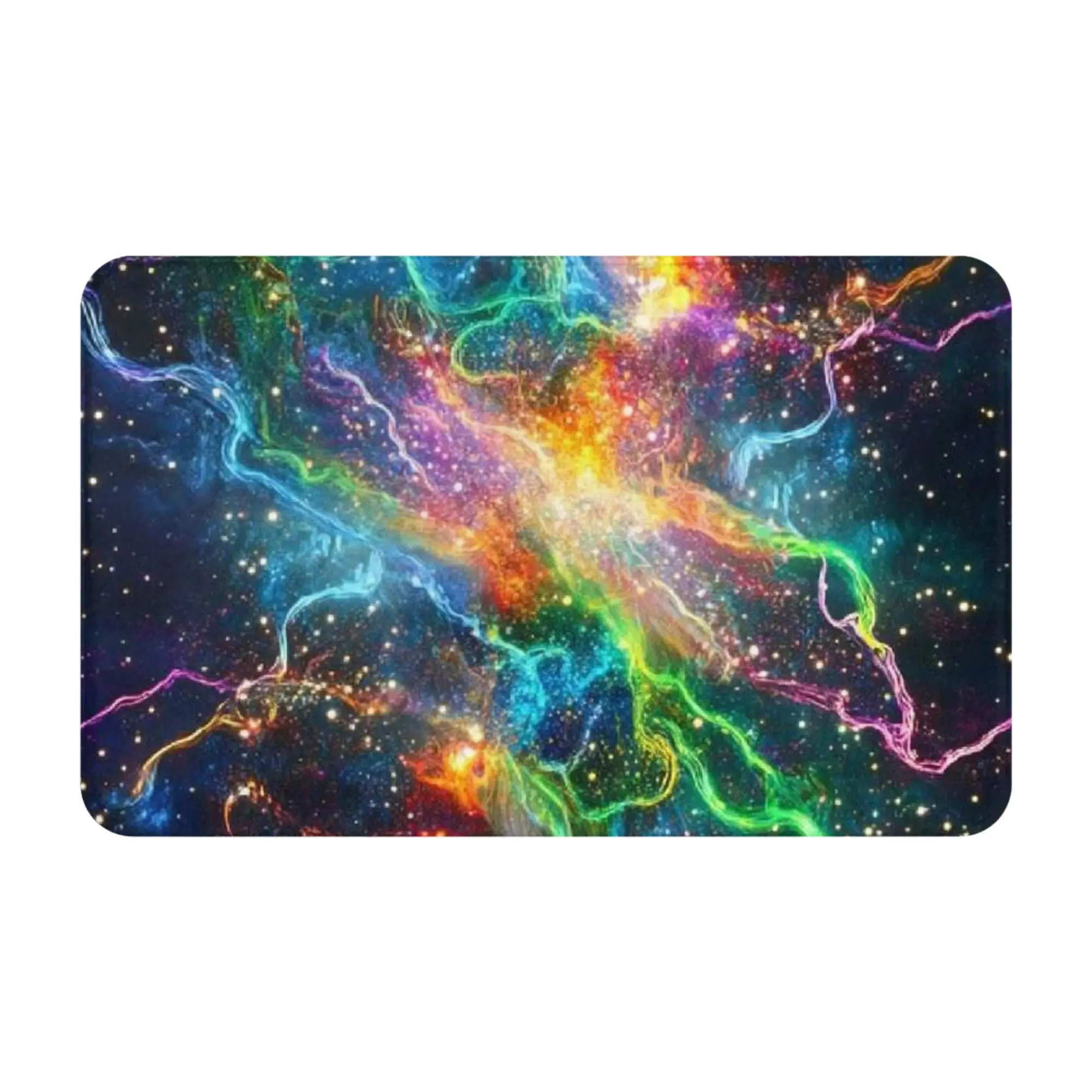 Rainbow Colorful Nebula Galaxy Space Art Non-slip Doormat Bedroom Mat  Welcome ModernDecor