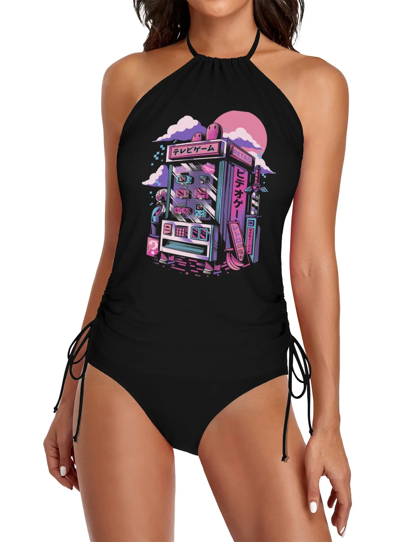 

Retro gaming machine Split Swimsuit Set swimming suits woman Women's bathing suits beach dress for swimsuit bikini woman beach