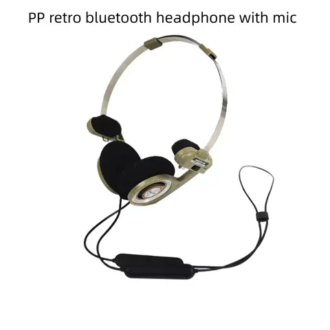 Farsoo PP cuffia bluetooth pieghevole leggera classica retrò vintage auricolare stereo auricolari sportivi per musica wireless