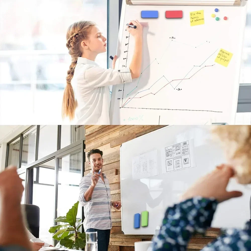 ممحاة جافة مغناطيسية، فرز، ممحاة سبورة بيضاء، 4 عبوات، ممحاة ألواح جافة، ممحاة سبورة بيضاء مغناطيسية