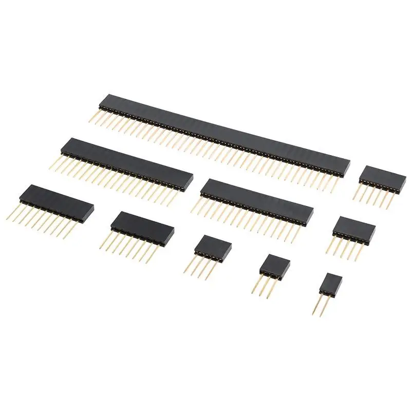 【HG】10PCS 2.54mm Single Row Female Long Pins 11mm Breakaway PCB Board Pin Header Socket Connector 2/3/4/5/6/8/10/15/20/40Pin
