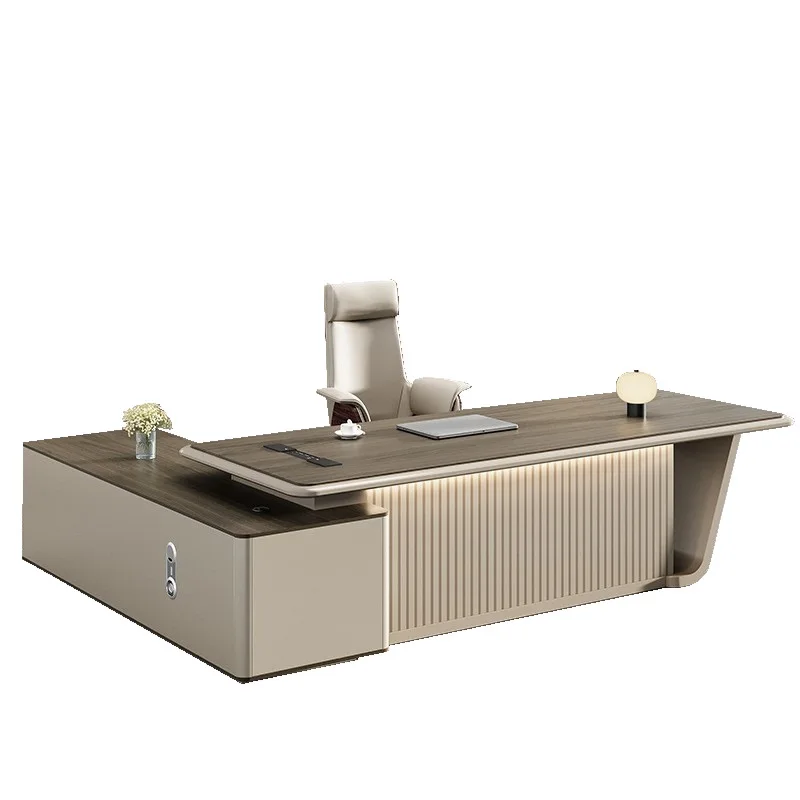 

2025new model to the store boss simple modern president table office furniture light luxury manager large class desk supervisor