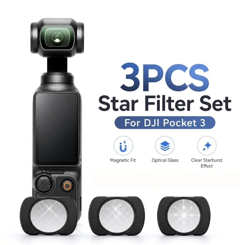 

Lens Filter Star Filters Camera Lens for DJI Osmo Pocket 3/4 Star Filter 8 Lind 3Pcs