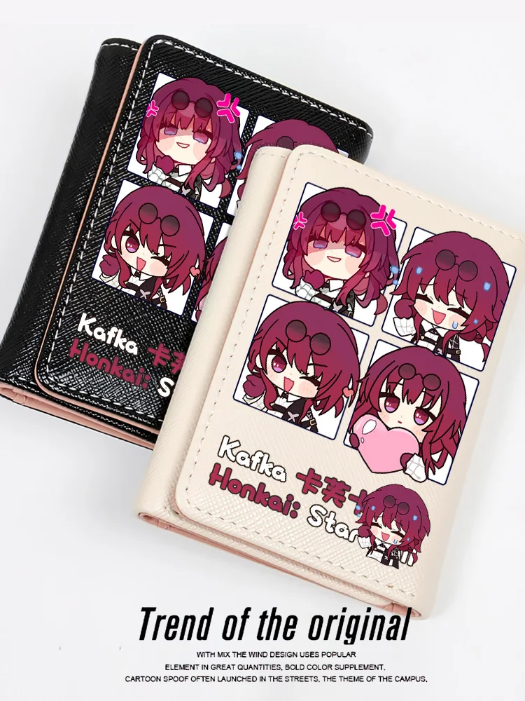 Honkai: Star Rail Kafka Bronya Zaychik Anime Cartoon Short Wallet Card and Coin Purse Tian Guan Ci Fu Folding Wallets Gifts