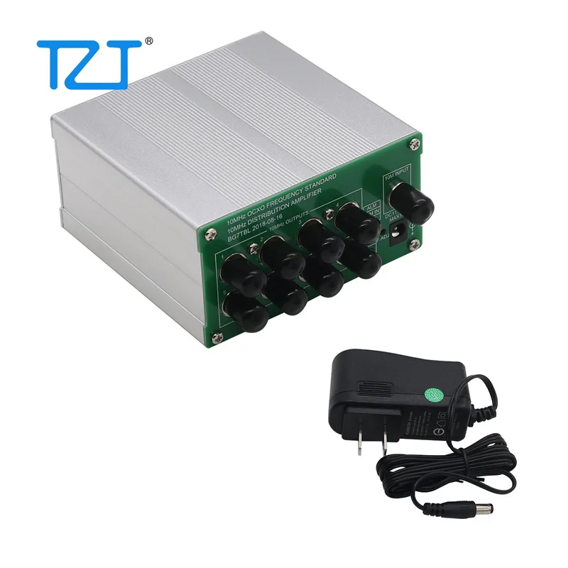 TZT 10MHz Frequency Distribution Amplifier 10MHz OCXO Frequency Clock Divider 8 Output Port