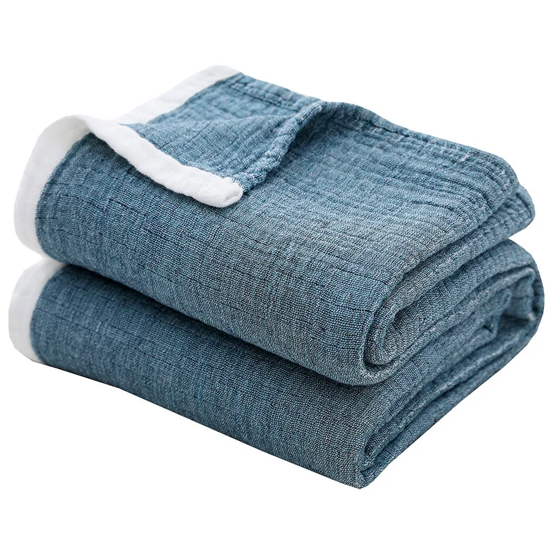 

Breathable Muslin Cotton Gauze Blanket,Solid Sofa Cover Home Outdoor BedLinens Summer Quilt For Kids Adult 150*200 Drop Shipping