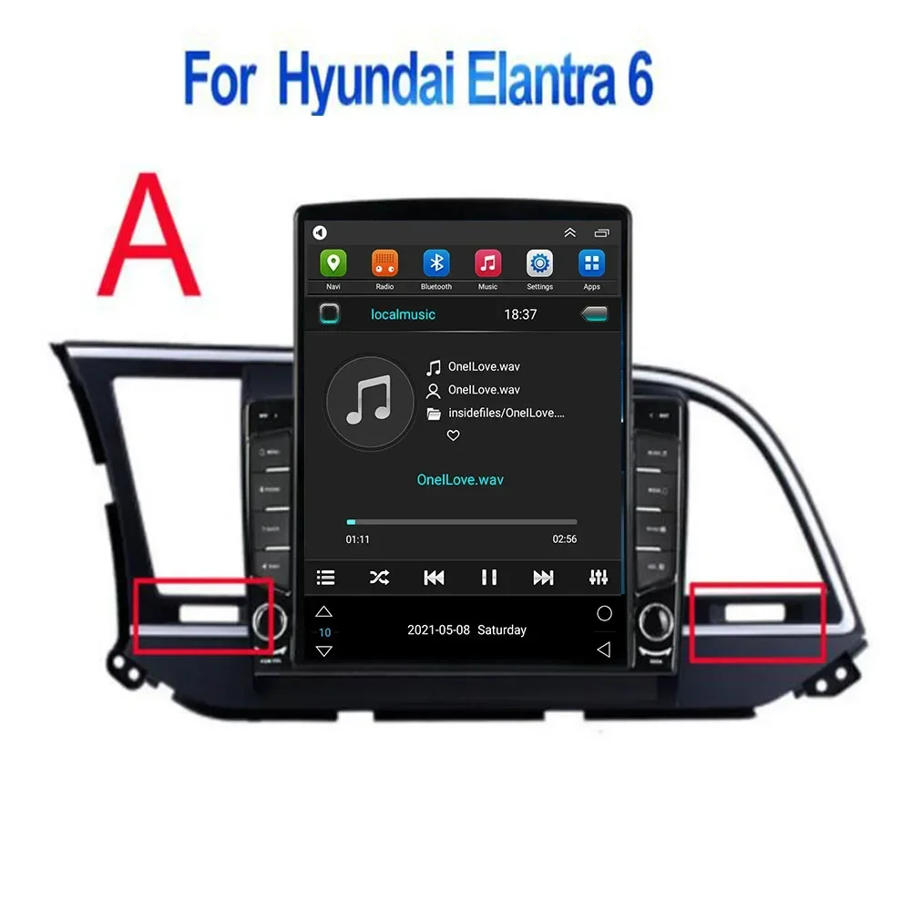 IPS 9.7 "تسلا مسجل الشاشة لشركة هيونداي إلنترا 2016 2017 أندرويد 14.0 راديو السيارة مشغل وسائط متعددة لتحديد المواقع والملاحة dsp FM dvd