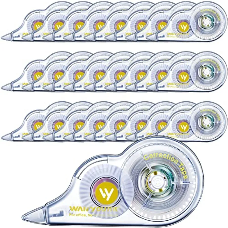 

60 Pcs White Correction Tape Bulk, 39.4 ft Wrong out Tear Resistant Tape Easy to Use Applicator for Office School Teachers Note