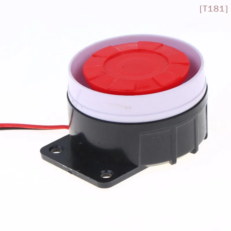 [E] 1Pcs Anti-theft Alarm Wired 125dB Buzzer Alarm Horn 5-30V High Decibel Police Siren Air Raid Siren With Audio Jack