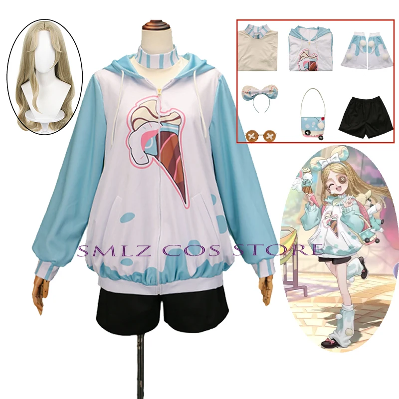 Little Girl Cosplay Game IdentityⅤ Costume Survivor Memory Alice Cosplay Daily Hoodies Uniform Bag Wig Party Outfit for Woman