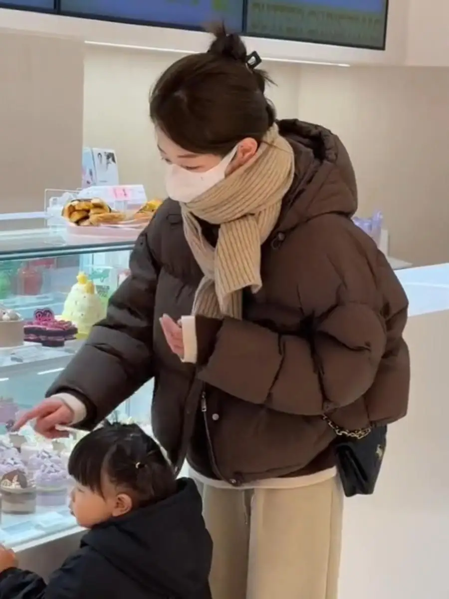 

Thiened Hooded ort down Jaet Women's Faionable Winter Coat Quilted Cotton Vest Straight Cut Commute Sle Pure Color