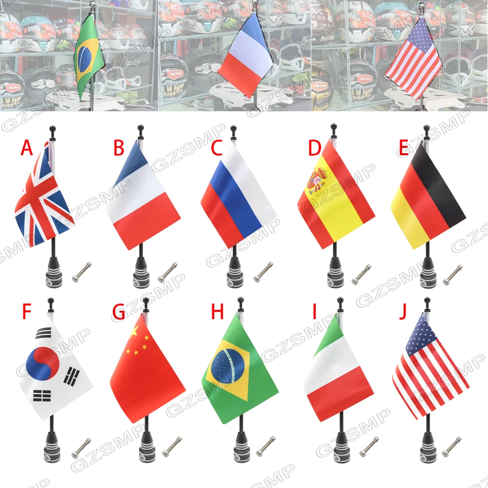 

fit For Harley Sportster Touring FLHT Road King Glide Motorcycle Flagpole Decorative Flags Aluminum Rear Luggage Side Flag Pole