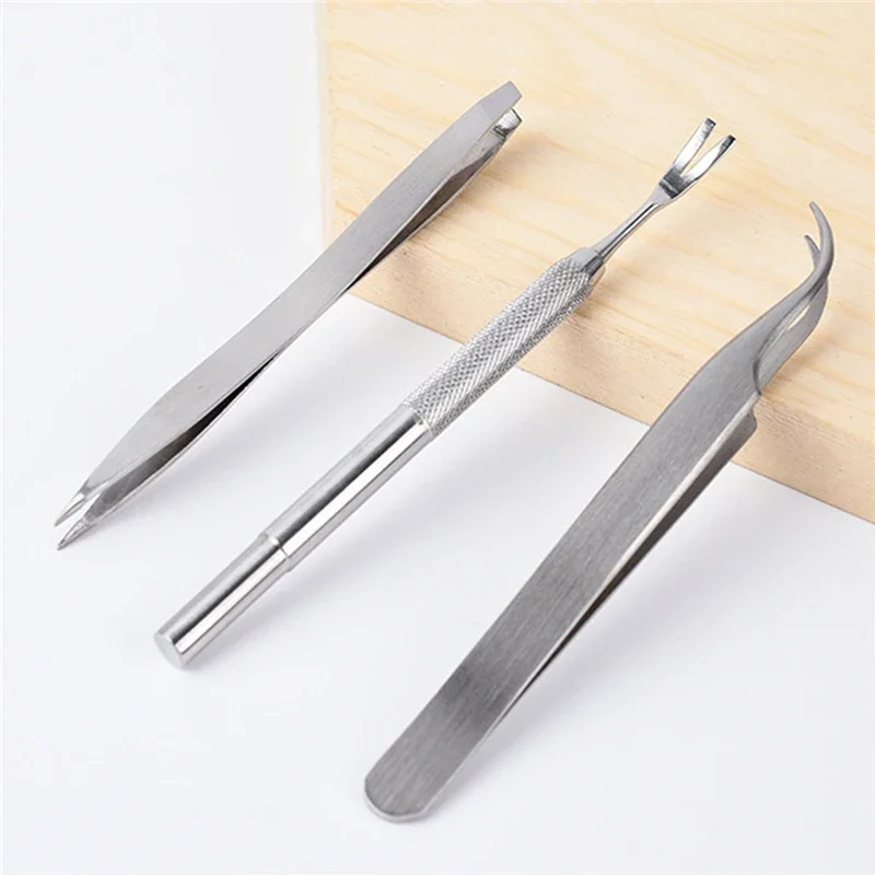 3 Piece Set Stainless Steel Tick Tweezers Professional Quick Tick Removal Tool for Cat Dog People Pet Supplies Dog Tick Removal