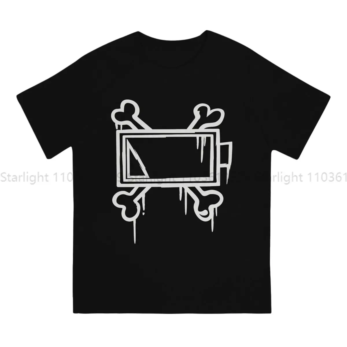 Starr Trrekk Creative TShirt for Men Uzi Doorman Bone Batttery Round Neck T Shirt Personalize Gift Streetwear