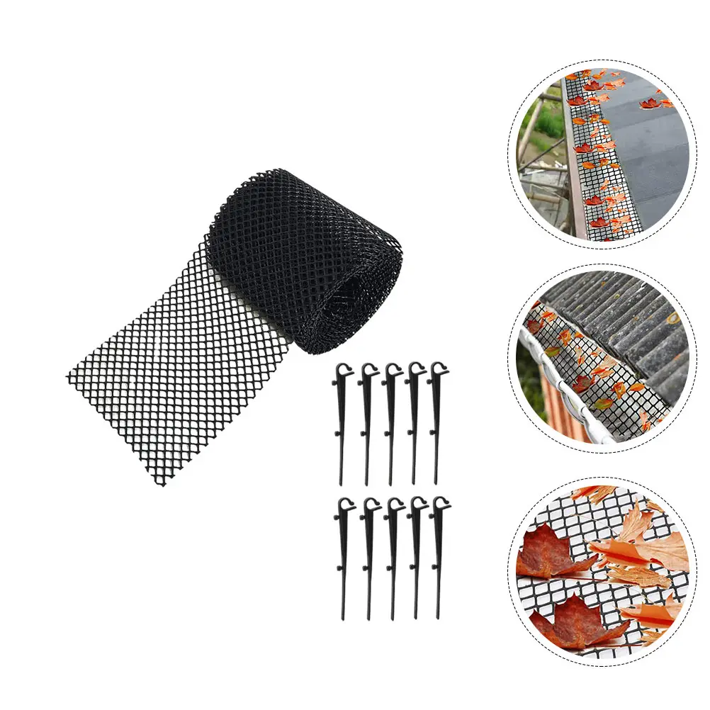 

1 комплект, 1 комплект, пластиковая сетка для защиты желобов, защита от листьев, дренажная сетка для сада, двора, раковины, термостойкая, прочная, простая установка