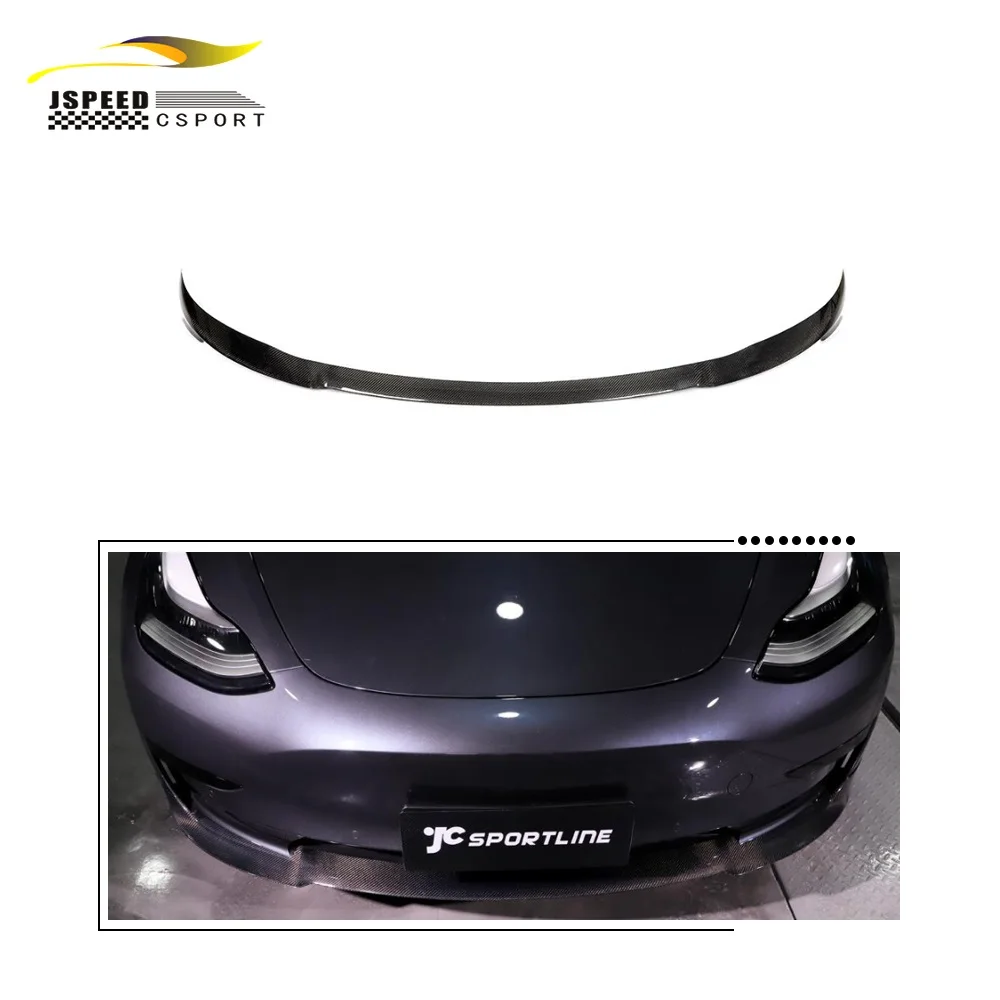 

Suitable for Tesla MODEL 3 sedan 2016-2021 Carbon fiber front bumper lip and chin spoiler