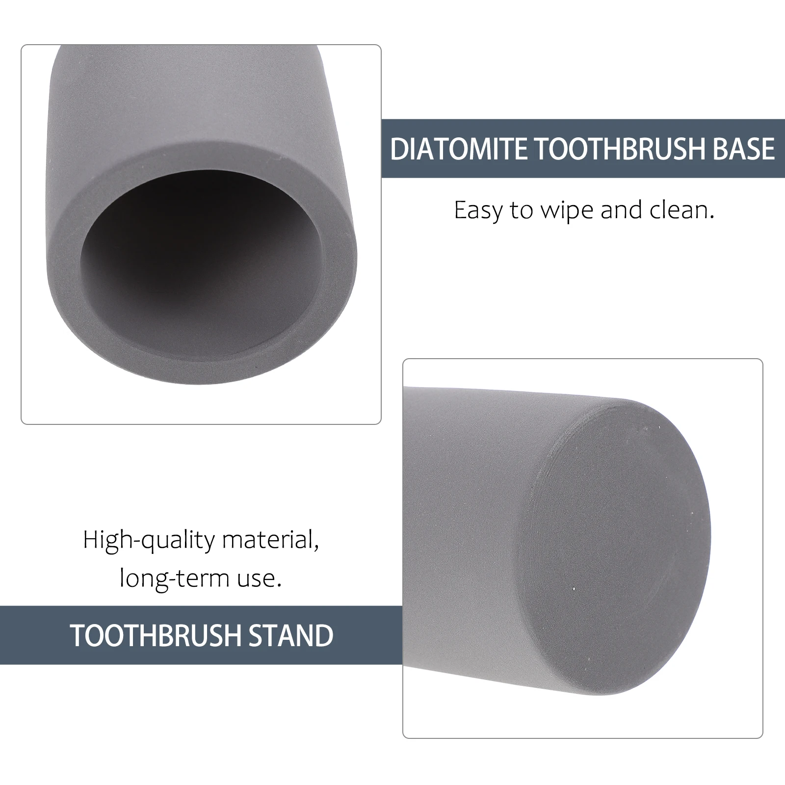 

Diatomite Toothbrush Storage Holder Base Stand For Bathroom Household Hygroscopic Sturdy Supports Pedestals Easy Clean