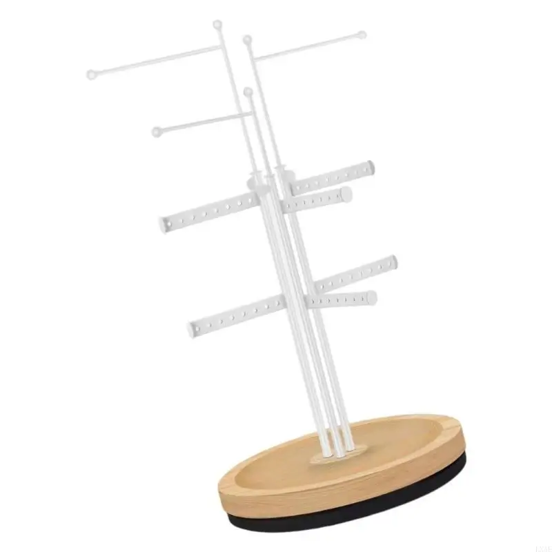 360 Rotating Jewelry Metal Combination Display Stand For Necklace Earrings