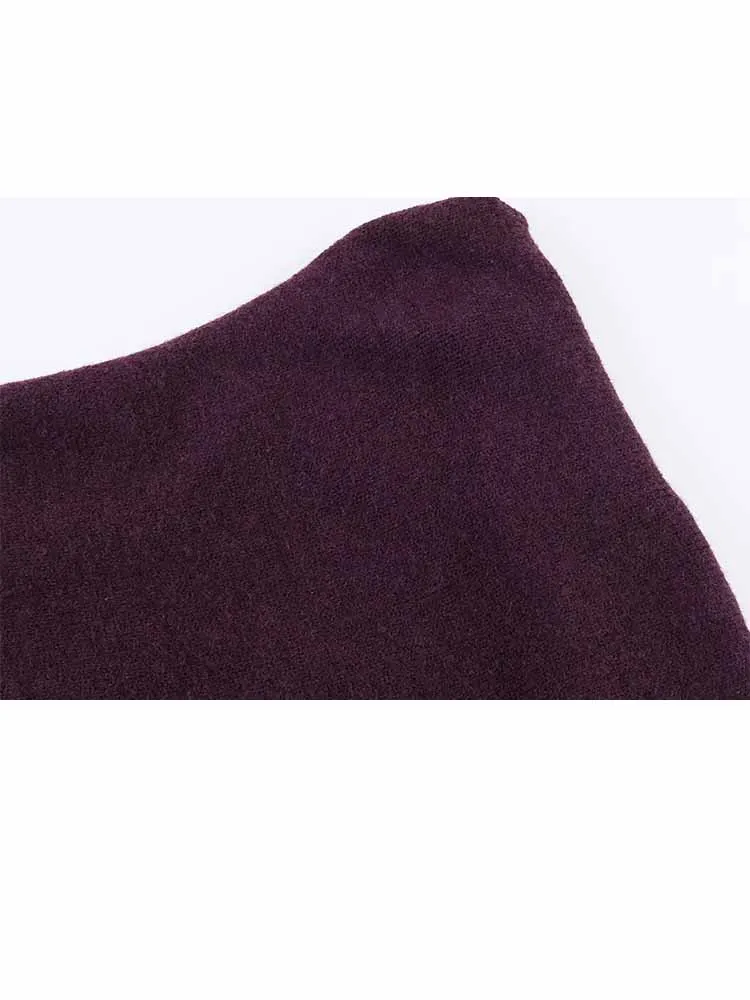 HH Woman Winter Fashion Versatile Long Sleeves Off The Shoulders Elegant Knitted Pullover Female Casual Keep Warm Knitted Tops