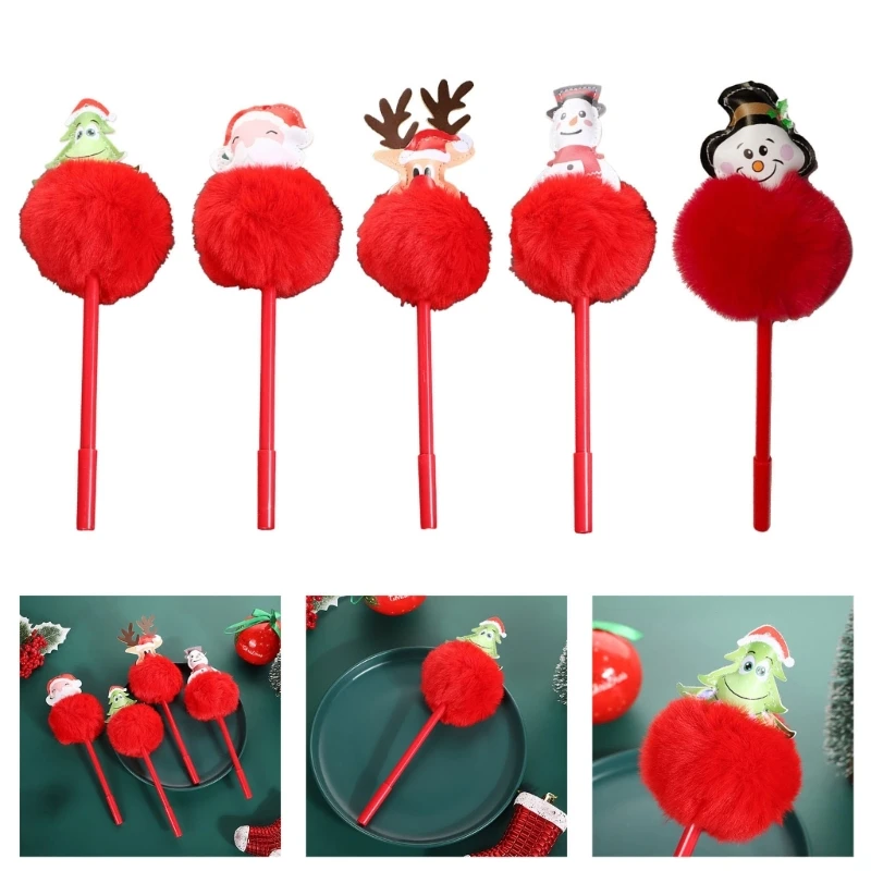

4PCS Multifuntional Holiday Themed Gel Pen Plastic Texture Cartoon Pen Suitable for Students and Office Use