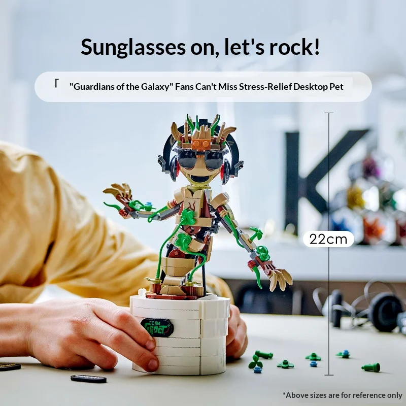 ตัวต่อเลโก้ 76297 ดานซิ่งกรูทเด็กชายและเด็กหญิงประกอบตัวต่อของเล่นเด็กของขวัญ