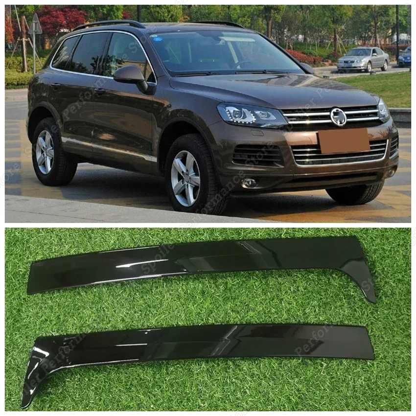 

Задний боковой спойлер на окно для VW Touareg 2011-2017, АБС-пластик, блестящая черная утка, сплиттер, отделка, наклейка, автозапчасти