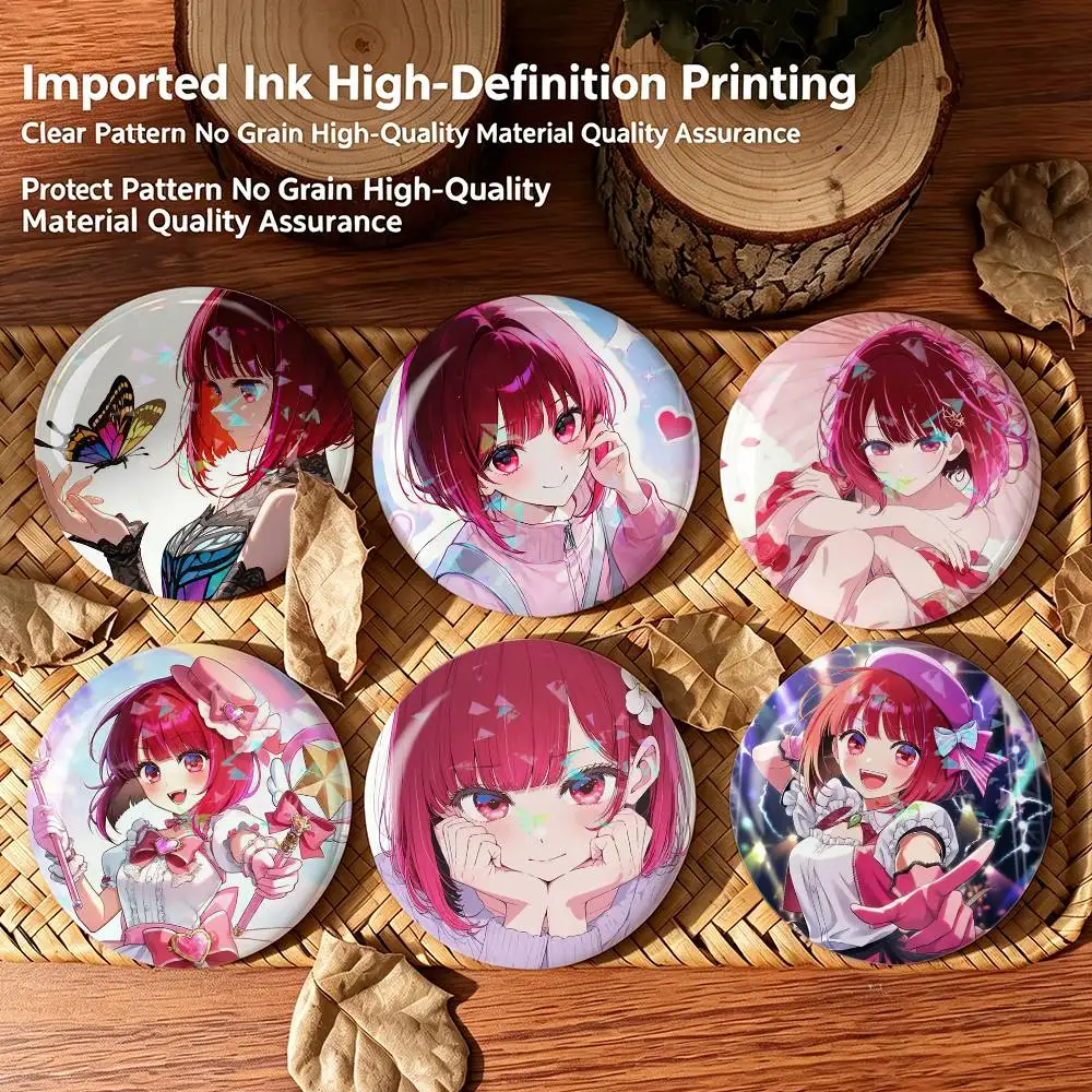 K-Kana Arima My Idols Child Badges Creative Tinplate Round Button PinsBrooch Badge Clothes Backpack Custom