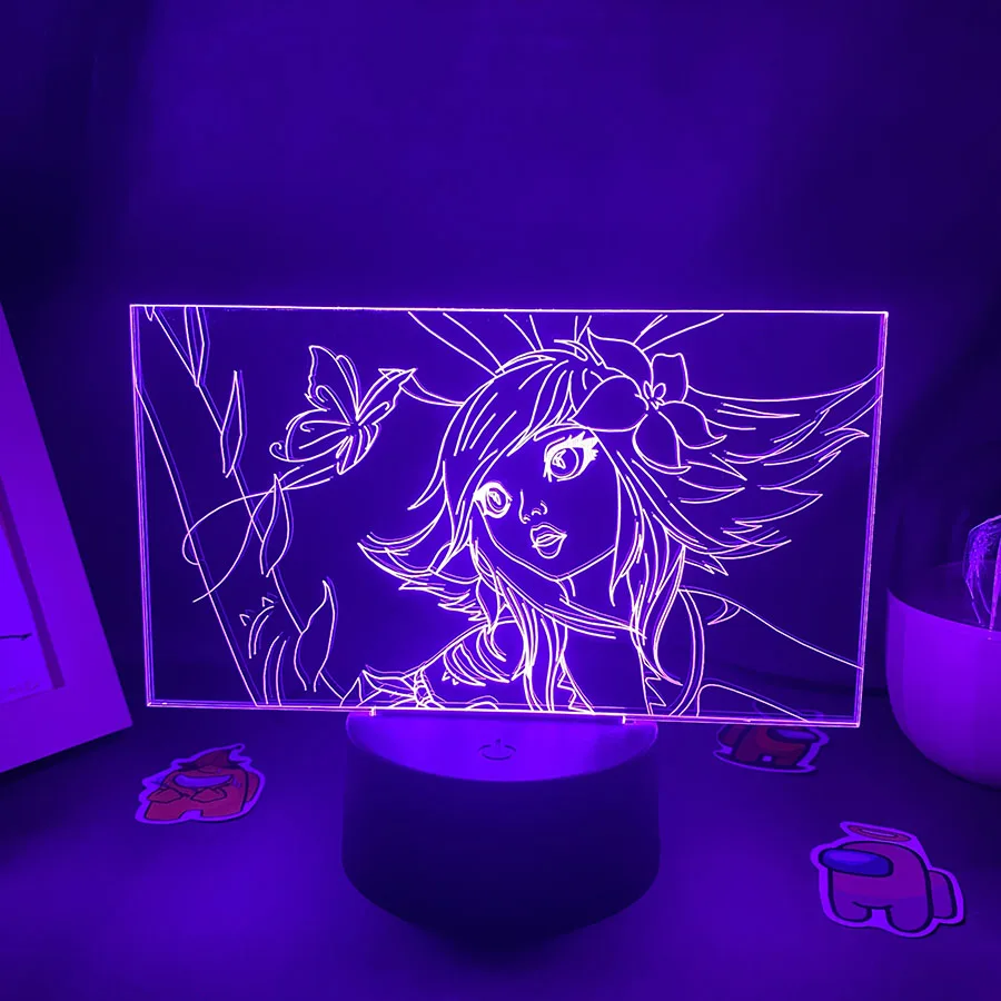 Game League of Legends Neeko The Curious Chameleon 3D Led Neon Night Lights Bedroom Table Decor Game LOL Lava Lamp Gifts For Kid