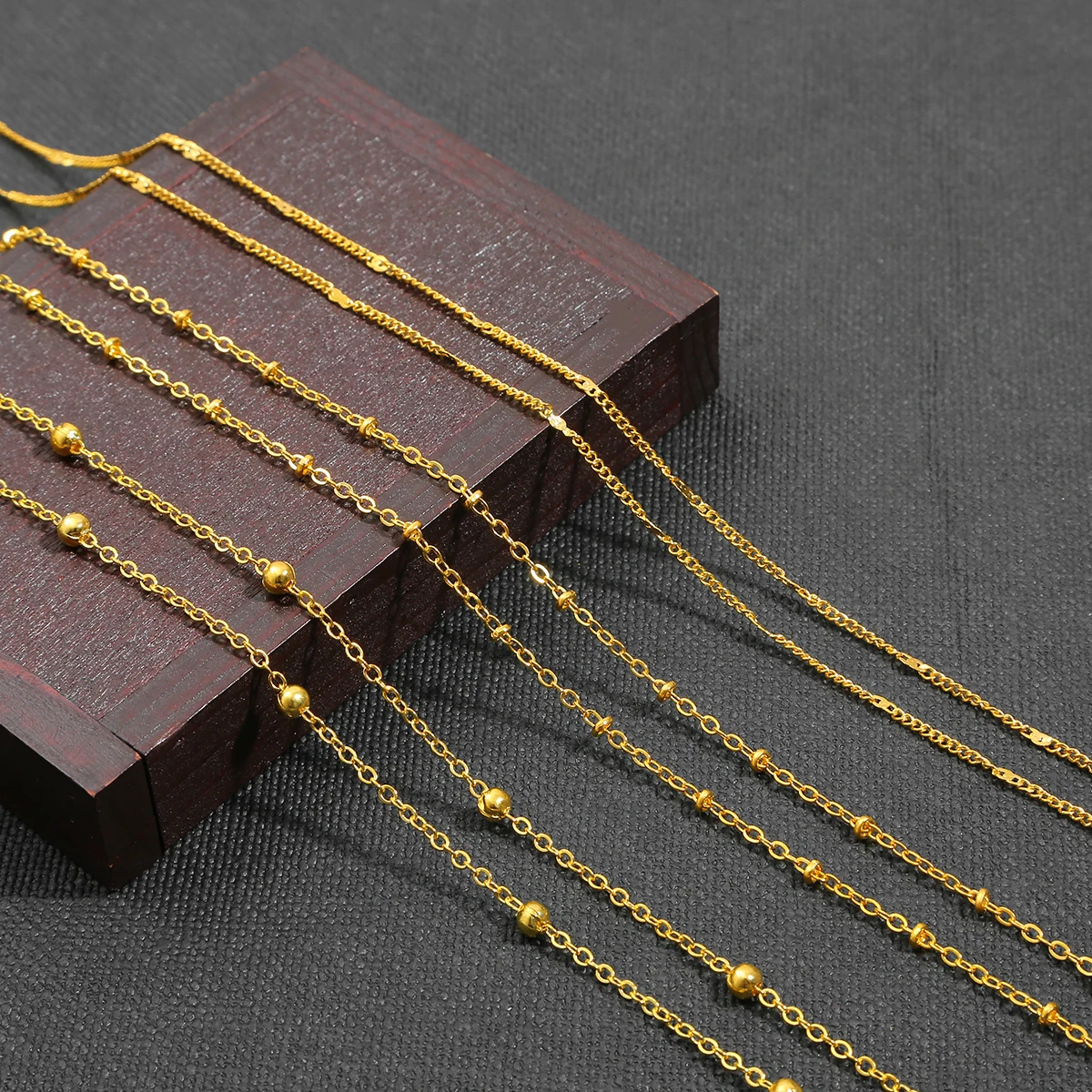 New Arrival 1/5m Exquisite O Shape Iron Chain Clip Double-C Chains Width 1.5/2mm for Men Women DIY Bracelet Necklace Jewelry