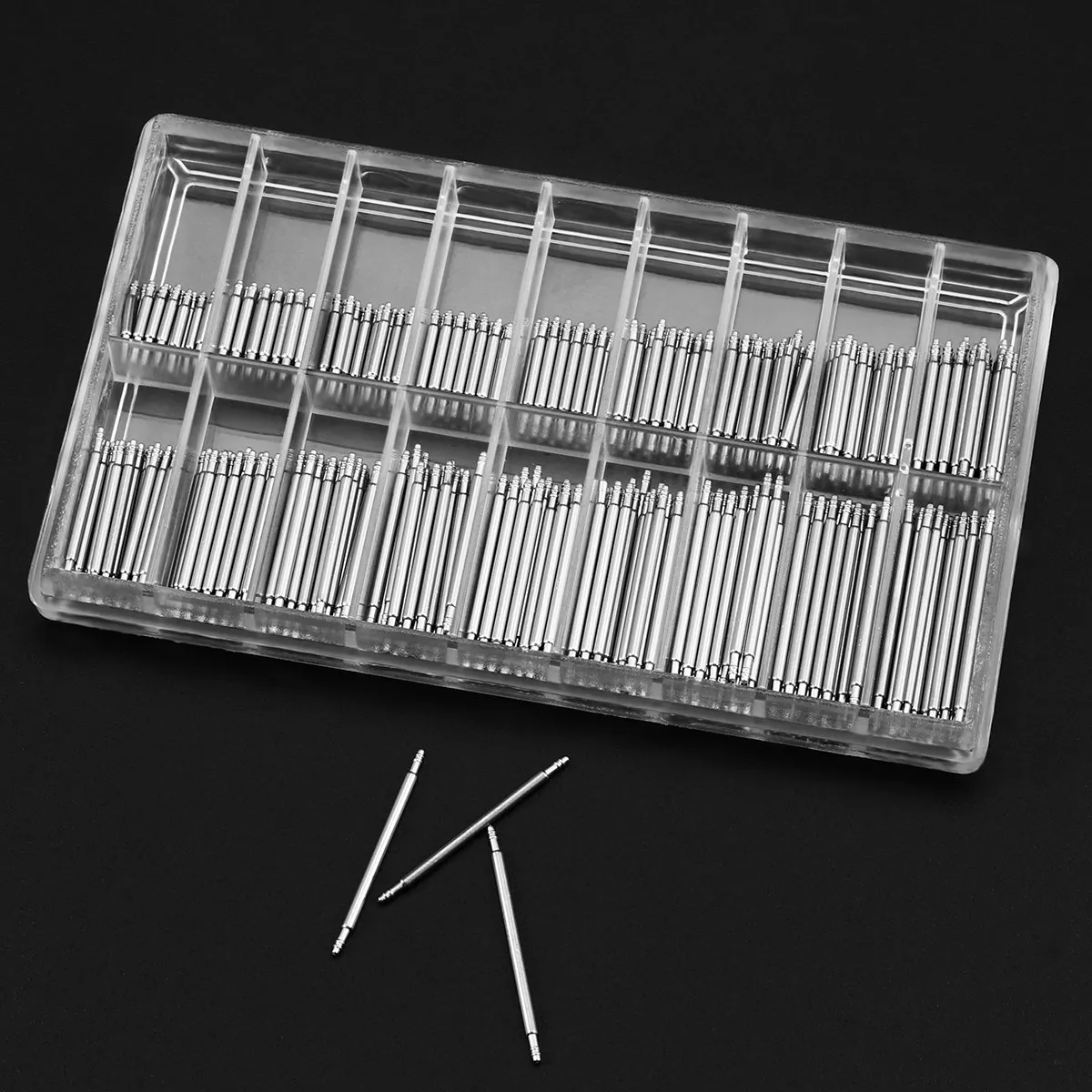 360Pcs Stainless Steel Watch Band Spring Bars 18 Sizes 8Mm-25Mm Silver 1.5mm Diameter for Metal Strap Link Repair Tool
